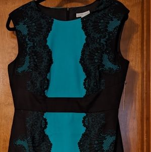 Faux Lace Shift Dress